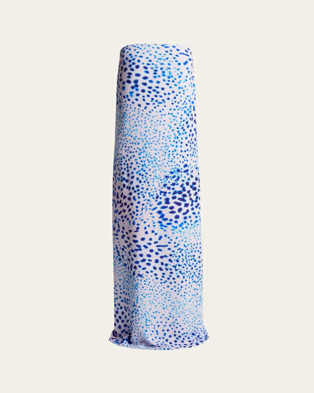 Doja Printed Strapless Long Dress